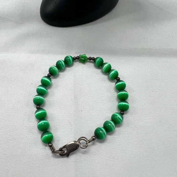 Genuine natural green opal bracelet - Picture 4 of 4